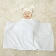thumbnail image 1 of PATLOLLAV Baby Muslin Bath Towels Cotton Soft Infant Towels Large Swaddle Receiving Blankets,28.7x 35.4 Inch for Newborn Toddlers Boys Girls,Kids Supplies,White, 1 of 5