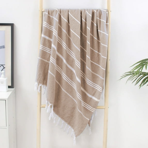 PATLOLLAV Bath Towels Hand Towels Bath Towels Polyester Cotton Turkish Beach Towel 90x180 With Tassel Woven Fringe Absorbent Adult Bath Towel Suitable For Beach Bath Towel Or Shawl for Home, Hotel