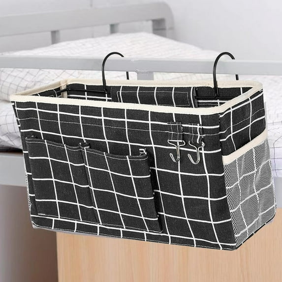PATLOLLAV Bedside Caddy/Bedside Storage Bag Hanging Organizer for Bunk and Hospital Beds, Dorm Rooms Bed Rails, Can Be Placed Glasses, Books, Mobile Phones
