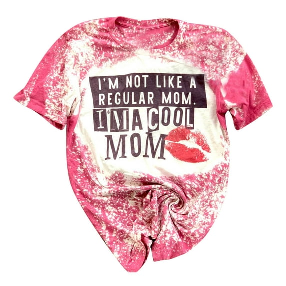 PATLOLLAV Womens Casual T-Shirt Print Short Sleeve Pullover O-Neck Tops