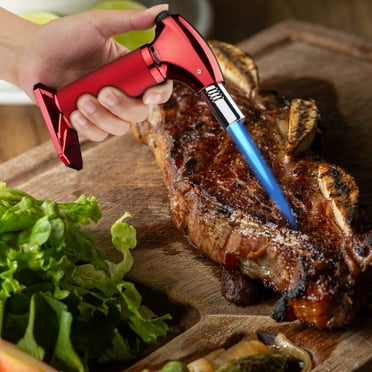 PATLOLLAV Butane Torch for Kitchen,Kitchen Torch Cooking Torch with Safety Lock & Adjustable Flame for Cooking, BBQ, Baking,Brulee, Creme,DIY Soldering(Butane Not Included)
