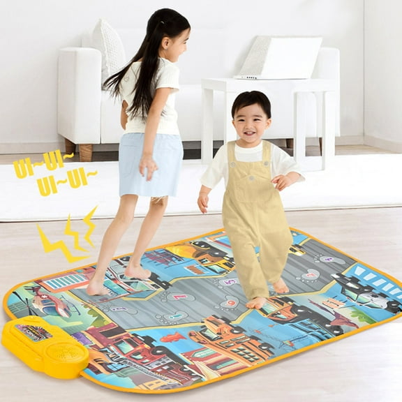 PATLOLLAV Children's Piano Mat,33.8x20.4x1.1 inches Pedal Piano Music Dance Mat,Parent child Multi-functional Game Mat,Music Blanket Stepping On Piano Game Floor Mat