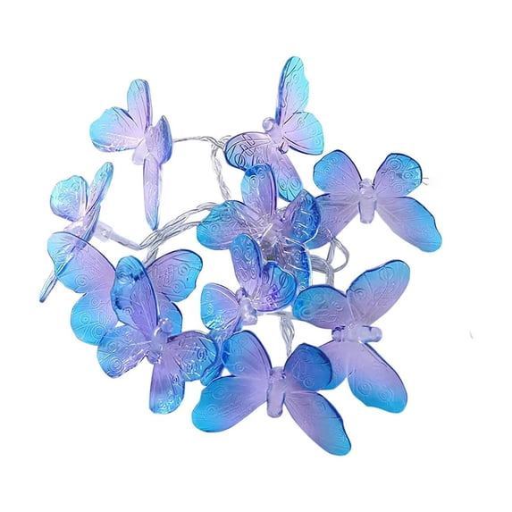 PATLOLLAV Christmas Butterfly String Lights,78.7 Inch 10 LED Vintage Style Copper Wire Butterfly Fairy Lights Battery Operated for Garden Wedding Party Holiday Christmas Tree Decoration