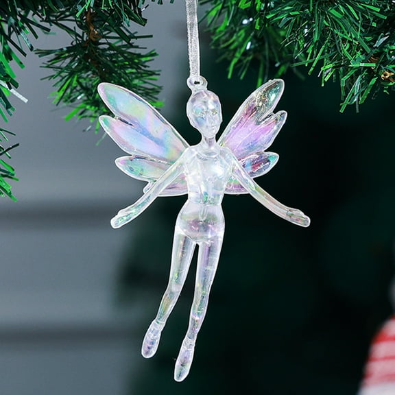 PATLOLLAV Christmas Crystal Fairy Hanging Ornament for Christmas Tree,Acrylic Hanging Fairy Ornaments for Christmas Party Wedding,Christmas Clearance Sales