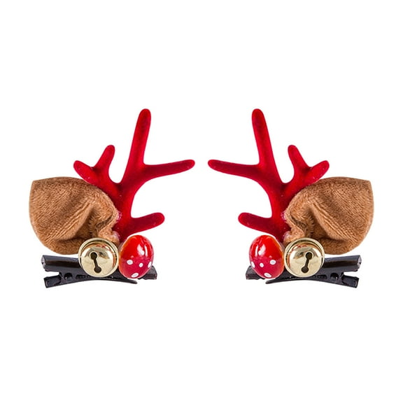 PATLOLLAV Christmas Decoration Hair Clip,Xmas Reindeer Antlers Hair Clips Xmas Hair Clip Deer Antlers Hair Pins Christmas Party Hair Accessories for Women and Girls,Christmas Clearance