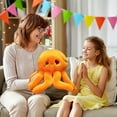 thumbnail image 1 of PATLOLLAV Christmas Goth Octopus Plush Marine Toy,Cute Soft Octopus Stuffed Dolls,Xmas Octopus Throw Pillow,Orange Octopus Plushie Dreadful Ocean Gifts,9.4 Inch,Christmas Clearance, 1 of 5