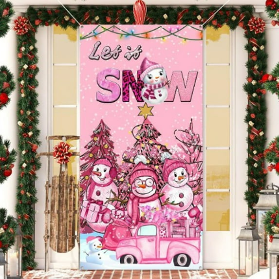 PATLOLLAV Christmas Nativity Door Cover Jesus is The Reason for The Season Christmas Door Decorations Banner Holy Religious Red Black Buffalo Plaid Porch Sign Backdrop Background,79×36 Inch