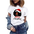 thumbnail image 1 of PATLOLLAV Womens Casual Round Neck Short-Sleeve Christmas Tree Print T-Shirt Top, 1 of 6