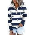 thumbnail image 1 of PATLOLLAV Womens Hooded Print Long-Sleeve Sweatshirt Casual Blouse Pullover Tops, 1 of 6