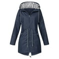 thumbnail image 1 of PATLOLLAV Womens Solid Rain Jacket Outdoor Jackets Hooded Raincoat Windproof, 1 of 6