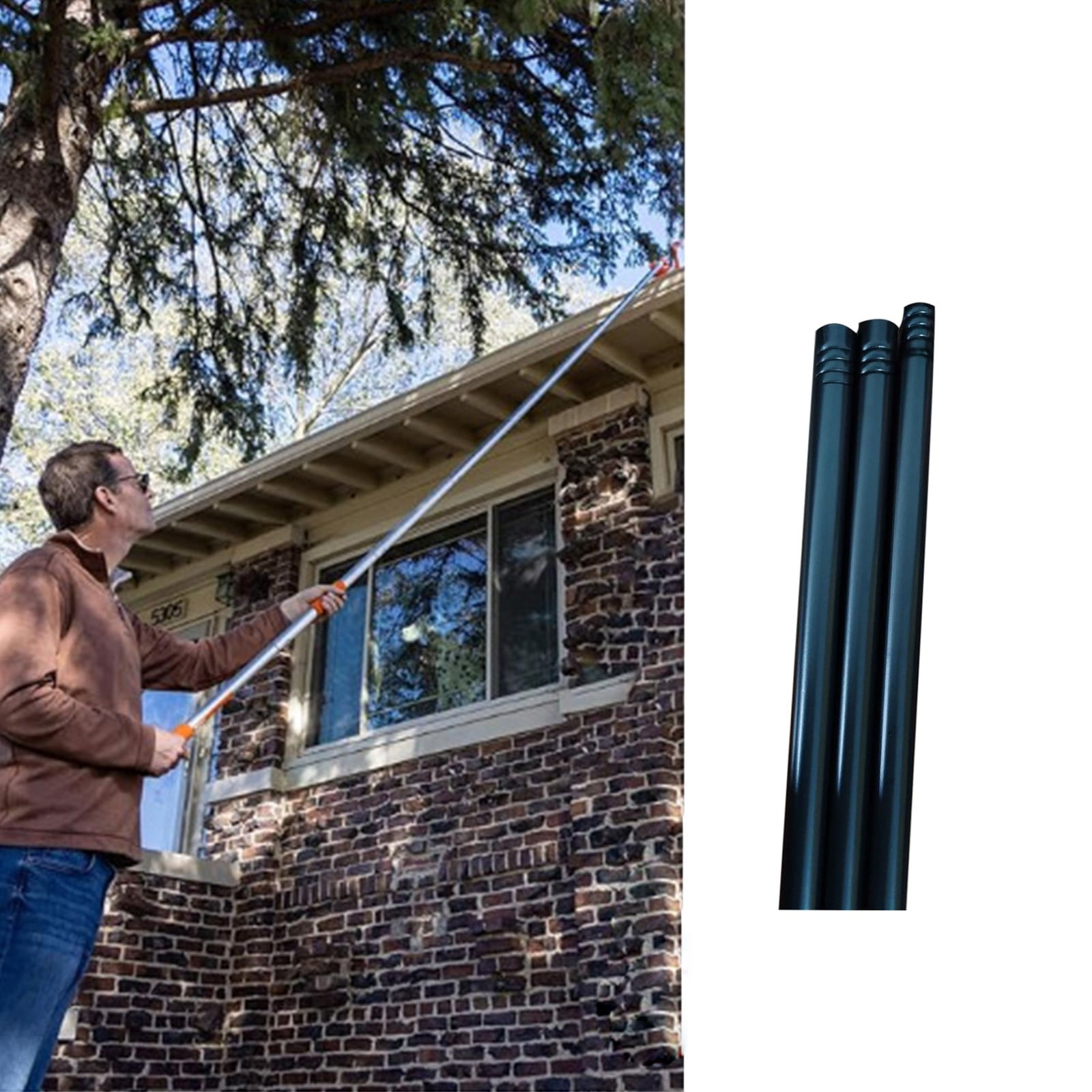 Extendable Gutter Cleaner 16FT Gutter Cleaning Tool With Inspection ...