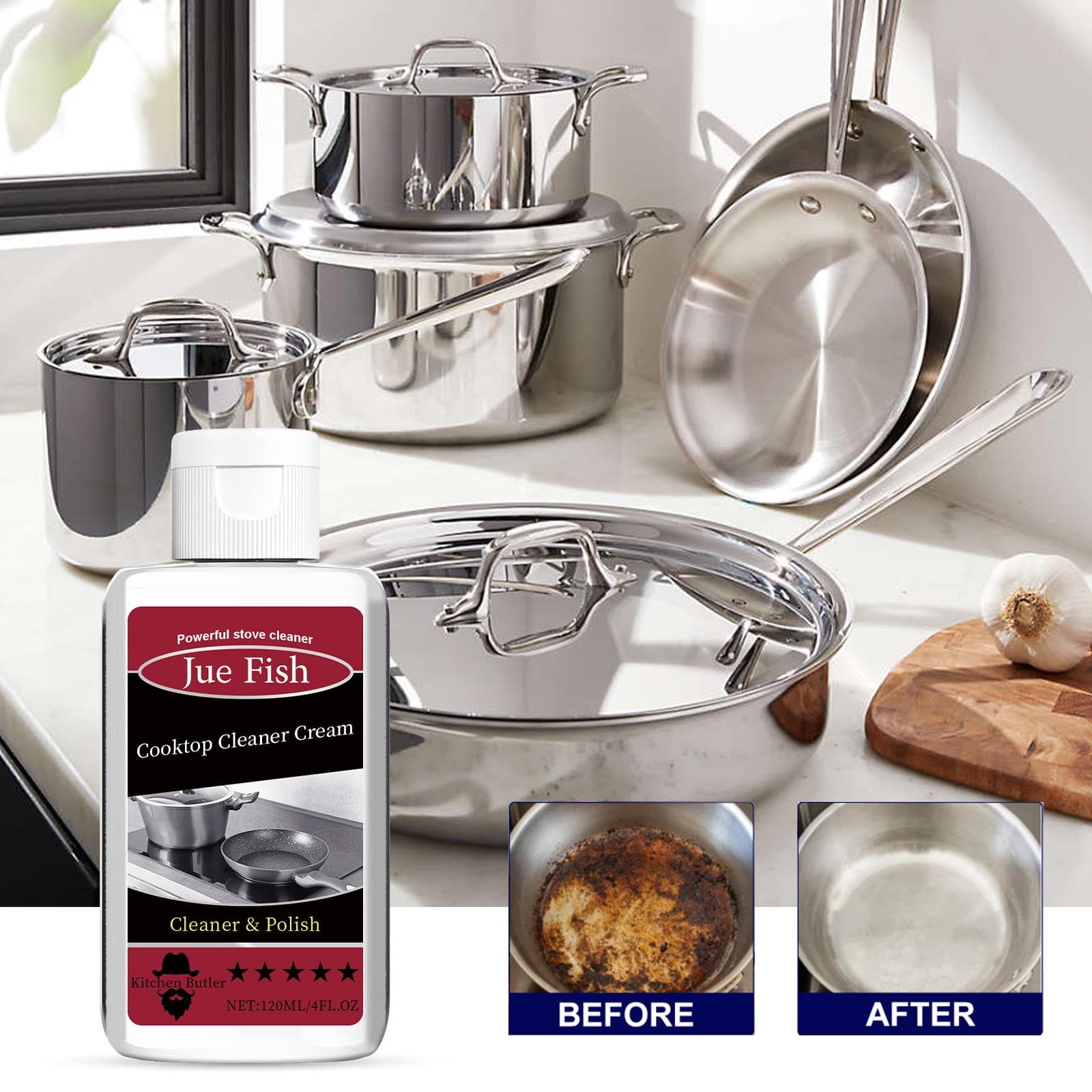 PATLOLLAV Cooktop Cleaner Cream,4 Oz Ceramic and Glass Cooktop Cleaner