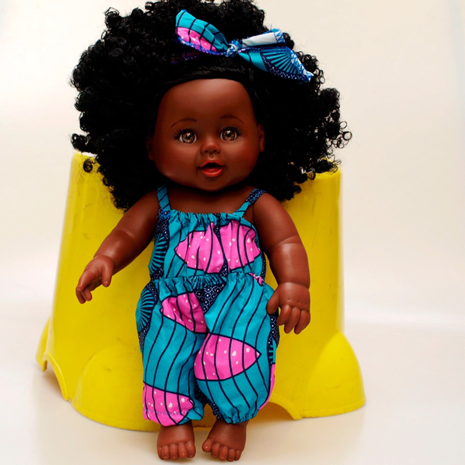 PATLOLLAV Cute Black Doll,12 Inch African Black Realistic Soft