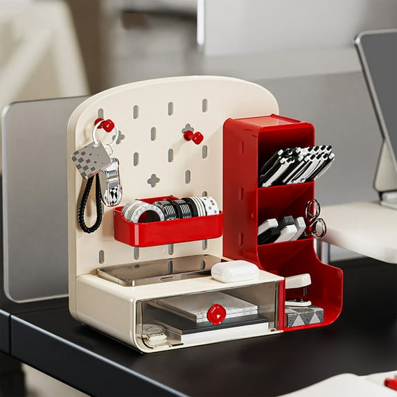 PATLOLLAV Desktop Storage Rack With Drawers Desk Storage Rack Study Supplies Storage Office Storage