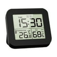 thumbnail image 1 of PATLOLLAV Digital Alarm Clock Battery Operated, Desk Clocks with Temperature, Humidity, LCD Display Screen Digital Calendar Alarm Clock for Elderly, Bedroom, Office, 1 of 1