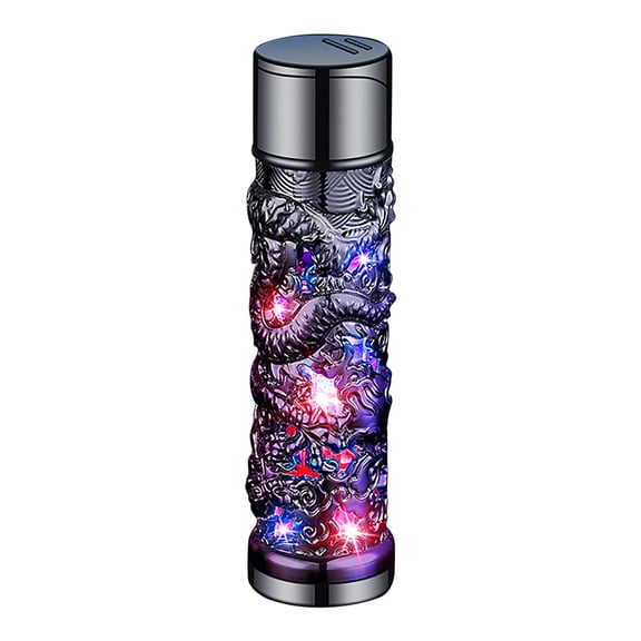 PATLOLLAV Dragon Pattern Engrave Torch Lighter, Windproof Lighter, Cool Jet Flame Dragon Lighter,Fancy Lighter, Refillable Butane Lighter with Adjustable Flame for Outdoor Activities