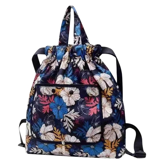 PATLOLLAV Drawstring Bags Backpack Bag, Spring Printed Fashion All-in-one Bag Elegant Painting Sport Gym Sack Drawstring Bag String Bag Yoga Bag Outdoor Beach Travel Bag for Men Women
