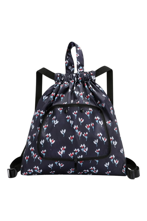 Drawstring Bags Backpack Bag, Spring Printed Fashion All-in-one Bag Elegant Painting Sport Gym Sack Drawstring Bag String Bag Yoga Bag Outdoor Beach Travel Bag for Men Women