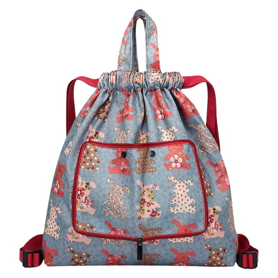 PATLOLLAV Drawstring Bags Backpack Bag, Spring Printed Fashion All-in-one Bag Elegant Painting Sport Gym Sack Drawstring Bag String Bag Yoga Bag Outdoor Beach Travel Bag for Men Women