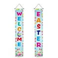 thumbnail image 1 of PATLOLLAV Easter Porch Sign Happy Easter Hanging Banners Cartoon Rabbit Bunny Egg Door Sign Colorful Easter Spring Door Banner for Indoor Outdoor Home Party Wall Decoration, 12 x 72 Inch, 1 of 4
