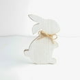 thumbnail image 1 of PATLOLLAV Personalized Easter Cute Wooden Bunny with Hemp Rope,Ideal Gift for Easter, Birthdays, Valentines House Warming Gift, Unique Wooden Decor Gift for Mom and Dad,White, 1 of 5
