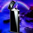 thumbnail image 1 of PATLOLLAV Electric Lighter, USB Rechargeable Lighter, Plasma Dual Arc Lighter, Windproof Flameless Lighter, Pocket Metal Lighter with LED Battery Indication for Candles, Incense, Camping, 1 of 5