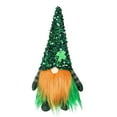 thumbnail image 1 of PATLOLLAV Elf Doll Ornament, Green Lucky Sequin Gnome Decoration St Patricks Day Stuffed Doll St Patricks Day Table Ornament Green Irish Faceless Gnome Leprechaun Gnome Green Gnomes Tree Decor, 1 of 5
