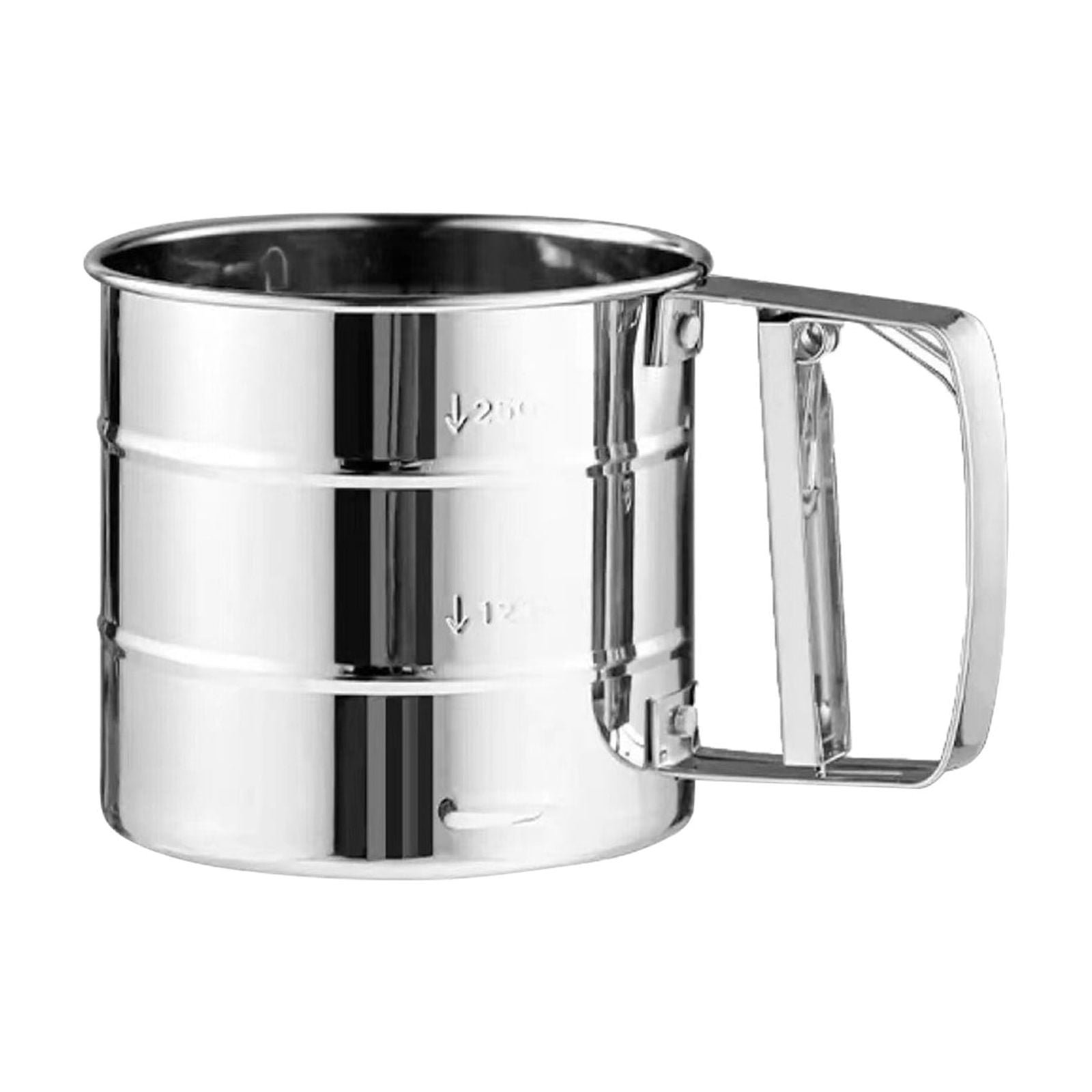 Stainless Steel Flour Sifter Hand Squeeze - 3-Cup Double Mesh Sieve With Trigger Handle (Green) - View #11