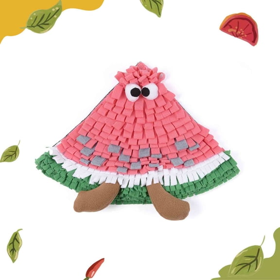 PATLOLLAV Fruit Shape Pet Sniffing Mat,Dog Snuffle Blanket Pet Interactive Mat Nosework Feeding Mat Treat Dispenser Natural Foraging Toys for Small Large Dogs Cats Rabbits