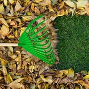 PATLOLLAV Garden Rake Leaf, Plastic Agricultural Rubber Thickened Raking Grass Rake,Plastic Light Garden Rake , Use for Yard Garden Lawn and Window Leaves