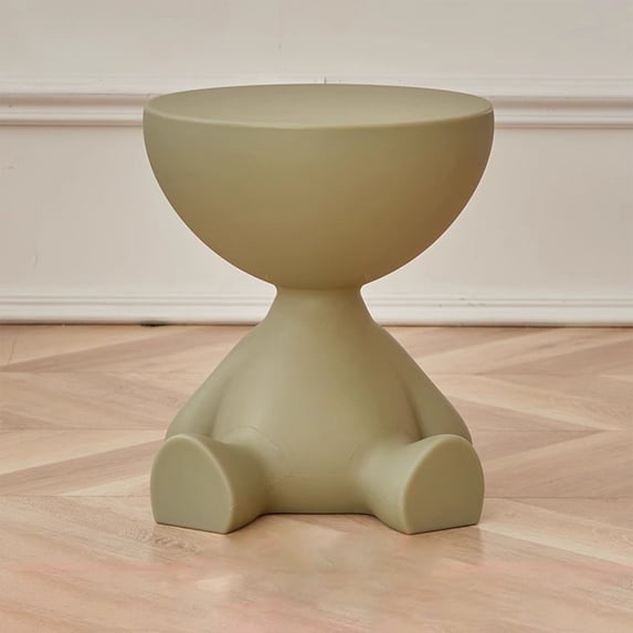 PATLOLLAV Green Side Table,Circle Coffee Table,14 Inch Hight Sofa End Table Nightstand, Small End Table Accent Balcony Office, Modern Bedside Home Decor for Living Room, Bedroom