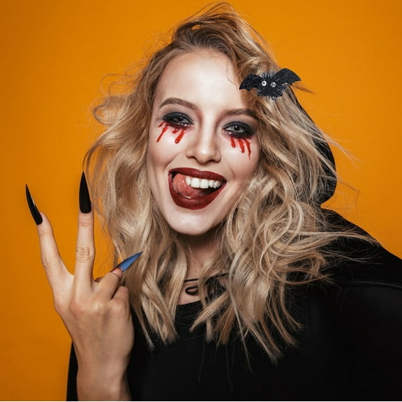 PATLOLLAV Halloween Decoration Black Bat Clip for Sister,Halloween Bat Hair Clips Cute Bat Clips Halloween Party Hair Ornament Hair Accessories for Women Girls,Halloween Clearance