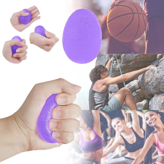 PATLOLLAV Hand Grip Strengthener Finger Exerciser Training Ball Hand Grip Tool, Silicone High-Elastic Egg Ball for Adults & Children, Decompression