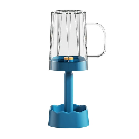 PATLOLLAV Height Adjustable Toothbrush Holder Stand with Cover / Cup Electric Toothbrush Holders for Bathrooms, Compatible with Conventional or Electric Toothbrushes, Toothpaste Storage