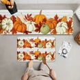 thumbnail image 1 of PATLOLLAV Kitchen Rugs Set of 2 Fall Harvest Pumpkins Kitchen Mats Rugs Non Skid Washable Anti Fatiguee, Farmhouse Autumn Maple Leaf Doormat Carpet for Bedroom Bathroom 16x24 and 16x48inch, 1 of 5