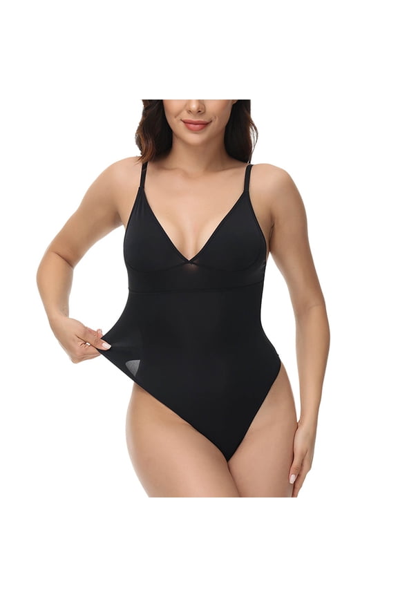Ladies Seamless One-Piece Thong Body Shaper Abdominal Lifter Hip Shaper Underwear Stretch Slimming Body Corset
