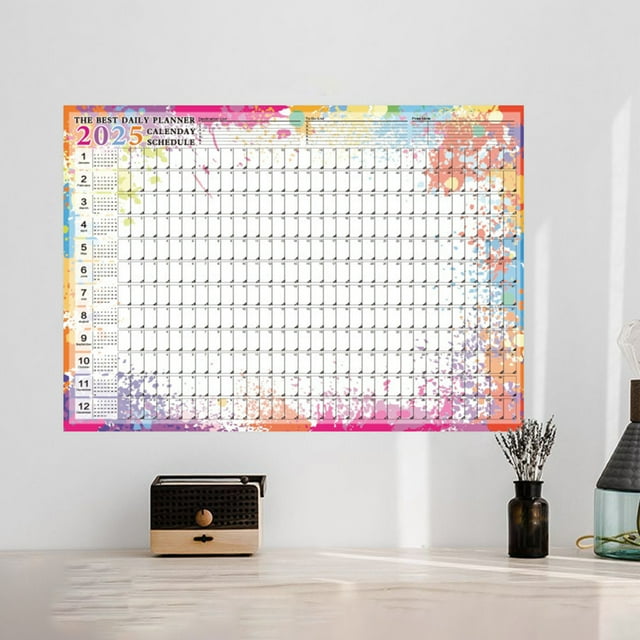 PATLOLLAV Large Yearly Wall Calendar 2025,Full Year Calendar One Page