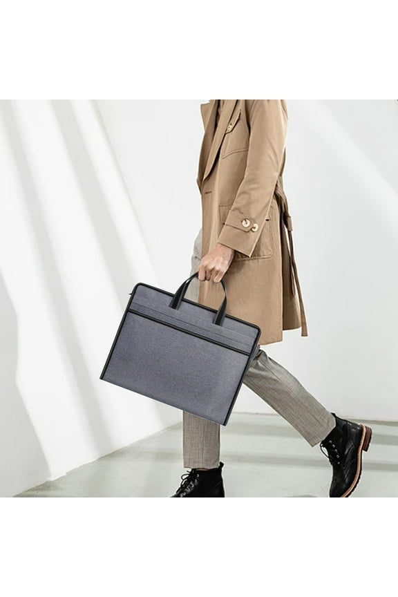 Large-capacity Document Bag Briefcase,Oxford Waterproof File Bag,Portable Notary Bag with Handle,Lightweight File Tote for Business, Files, Laptop,Document Storage Hangbag