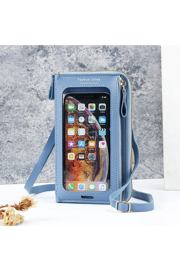 Lightweight Crossbody Cellphone Purse Women Leather Touch Screen Wristlet Card Holder Wallet Purse