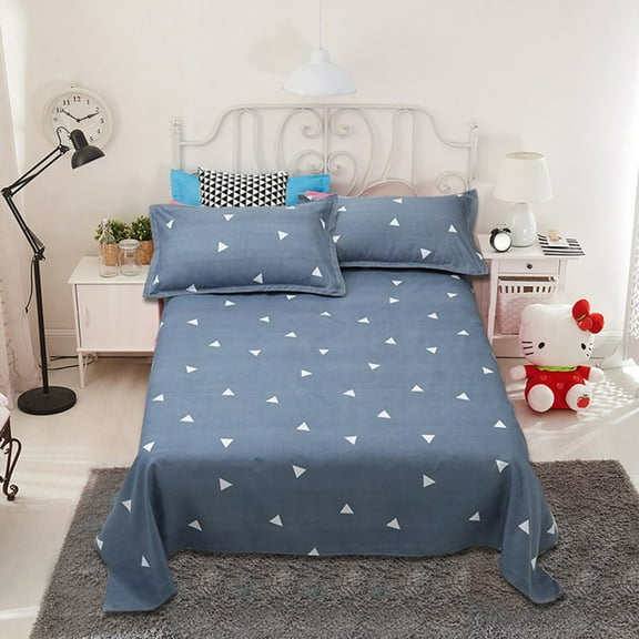 PATLOLLAV Luxury Sheets Set of 3, Includes 1 Flat Sheet and 2 Pillowcases, Soft Comfortable Fade Resistant Machine Washable Bed Sheets Set for All Seasons Home Hotel Dorm Decor, Queen Size