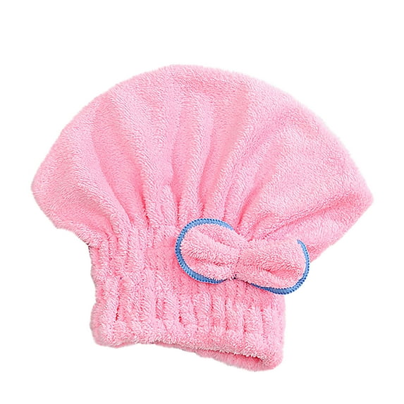 PATLOLLAV Microfiber Hair Drying Towel Cap, Super Absorbent Quick Dry Magic Hair Turban Wrap for Women Wet Short or Long Curly Thick Girls Hair Anti Frizz with Button Bathroom Essential