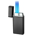 thumbnail image 1 of PATLOLLAV Mini Butane Lighter, Windproof High Temperature Double Jet Torch Lighter,Refillable and Adjustable Pocket Lighter, Great Gift for Birthday Father's Day, 1 of 5