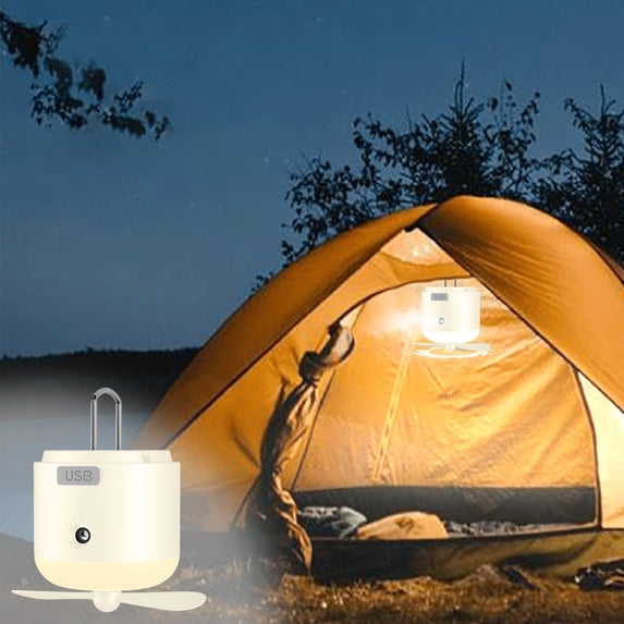 PATLOLLAV Multi-Function Camping Lamp, 1200 mAh USB Rechargeable 3 Modes Light with Essential Oil Diffuser and Air Circulator – Portable Outdoor Tent Light for Hiking, Backpacking, Emergency Use