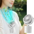 thumbnail image 1 of PATLOLLAV Neck Fan, 800 mAh USB Rechargeable Neck Hanging Mini Fan, 3-Speed Hands-Free Portable Fan with Adjustable Lanyard & Desktop Stand for Office/Travel/Outdoor, 1 of 6