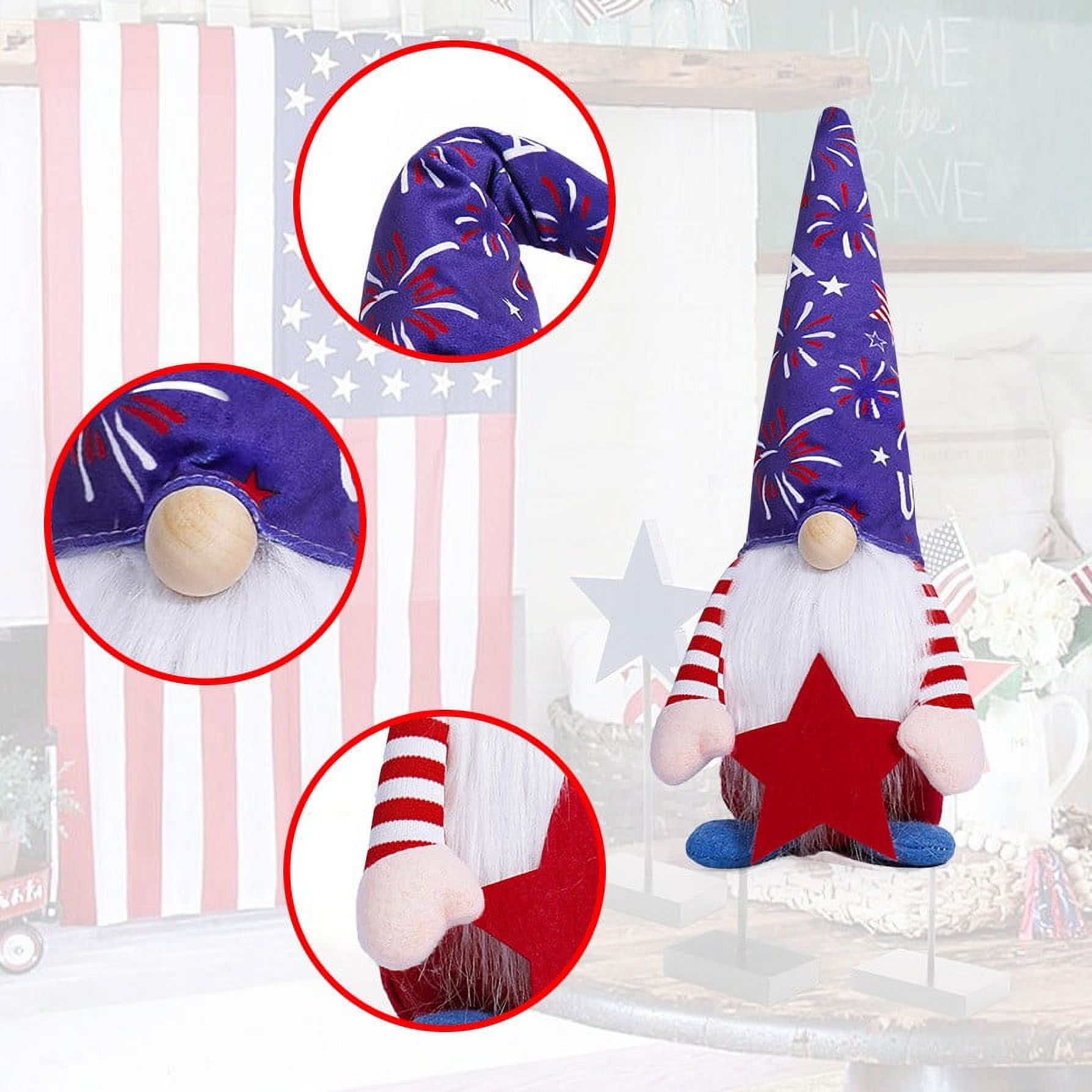 PATLOLLAV Patriotic Gnomes Decorations for 4th of July ,Memorial Day