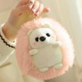 thumbnail image 1 of PATLOLLAV Pink Plush Hedgehog Keychain,5.9 Inch Chubby Gray Hedgehog Stuffed Animal Plush Keychain,Adventure Stuffed Hedgehog Toy, Brave Boy's and Girl's Room Hedgehog Plush Decor, 1 of 5