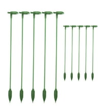 PATLOLLAV Plant Support Stakes,6.7 inch Plant Support Rings with 10 Pcs Plant Twist Ties, Single Stem Plant Support Stakes for Plant Flowers,Rose,Orchid,Peony,Lily,Tomatoes,Vegetable