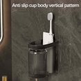 thumbnail image 1 of PATLOLLAV Plastic Toothbrush Holder Wall Mounted with Cup,2-in-1 Toothbrush Holders & Cups Set, Inverted Design for Easy Cleaning and draining, Stick-on Toothbrush Holder for Bathroom, 1 of 6