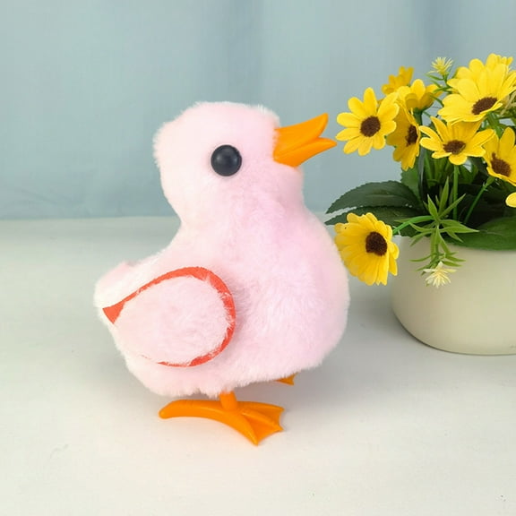 PATLOLLAV Plush Electric Chick Stuffed Doll,Squeaks and Moves its Wings Like a Duck Doll,Simulation Chicken Lint Children Toy Children's Electronic Pet Parent And Child Interactive Toy
