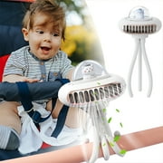 PATLOLLAV Portable Small Stroller Fan for Baby,Space Capsule Stroller Fan,Mini Handheld Personal Fan Rechargeable Clip on USB Fan Stroller Accessories Night Light for Kids,Summer Deals